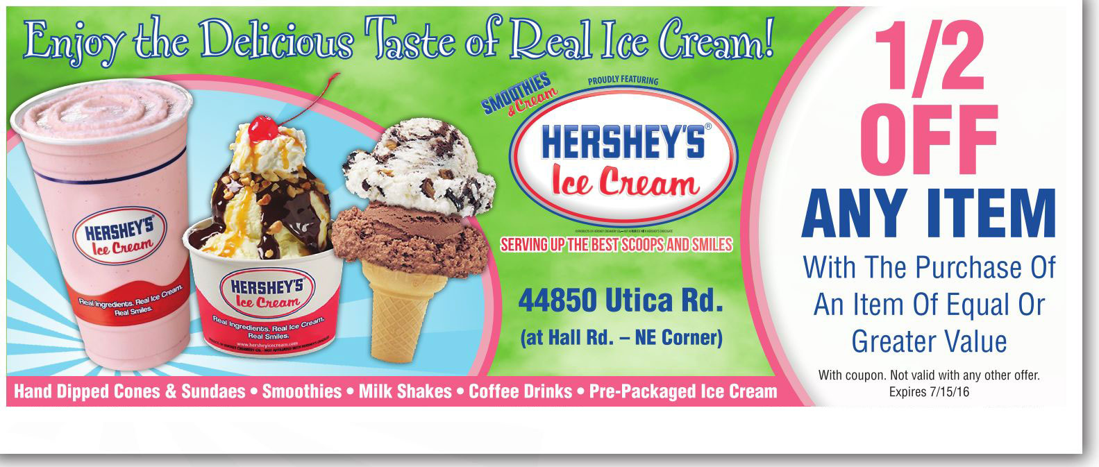 Ice cream coupon